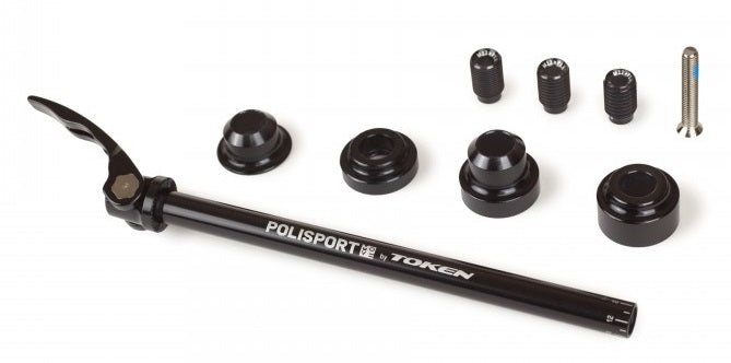 Axe traversant Polisport pour remorque 12mm - noir