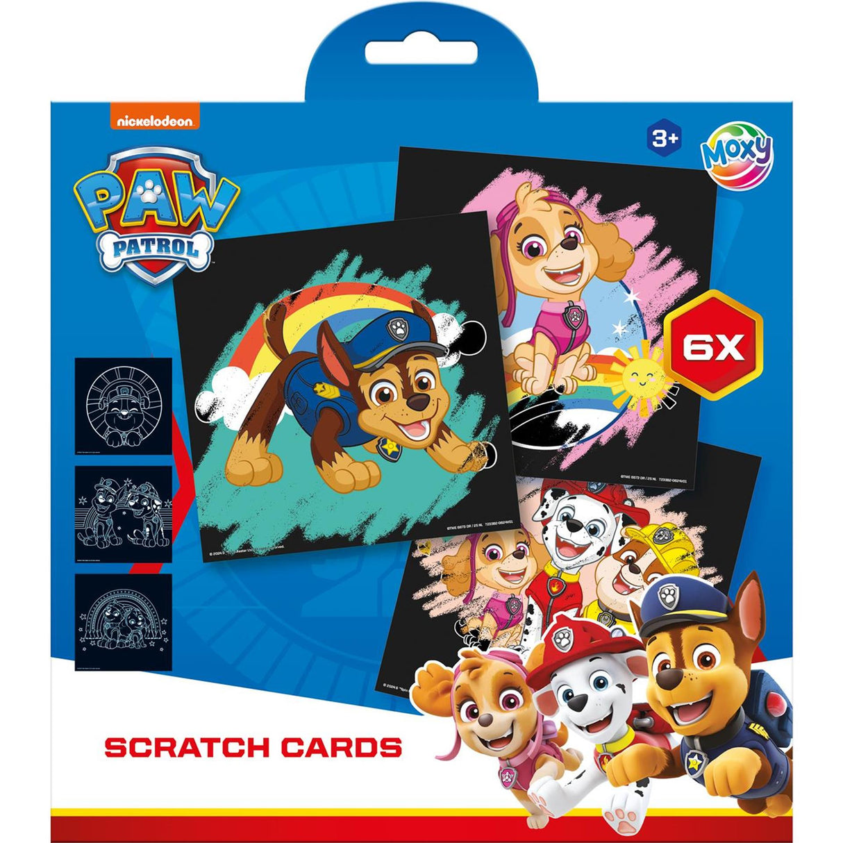 Ensemble de cartes à gratter Creative Craft Group Paw Patrol, 7 pièces.