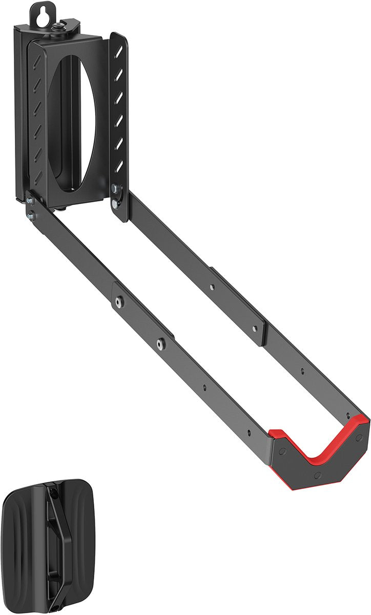 Maclean mc-498 - support de vélo - porte-vélos mural 35kg - noir