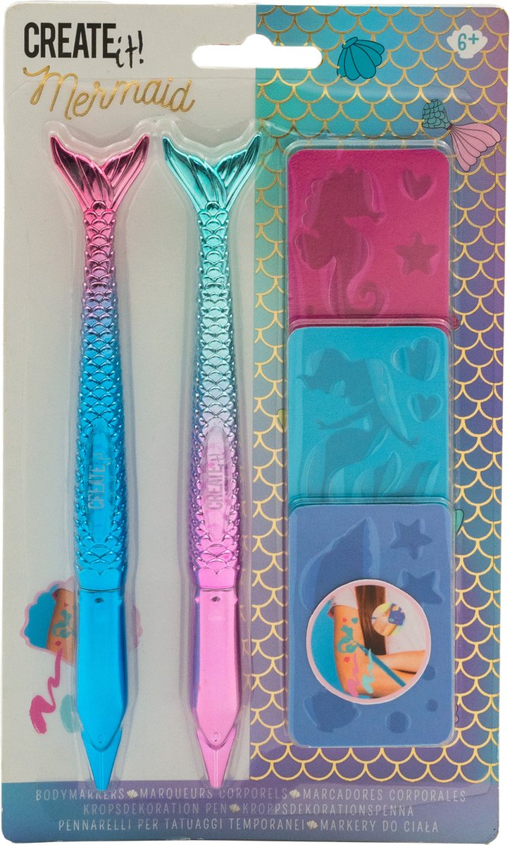 Canenco Créez-le! Mermaid Bodymarkers avec 3 modèles