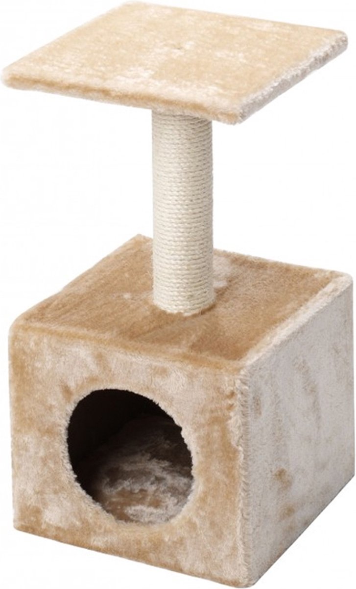 Arbre à chat Ebi classique arbre abey - beige - 30 x 30 x 60cm