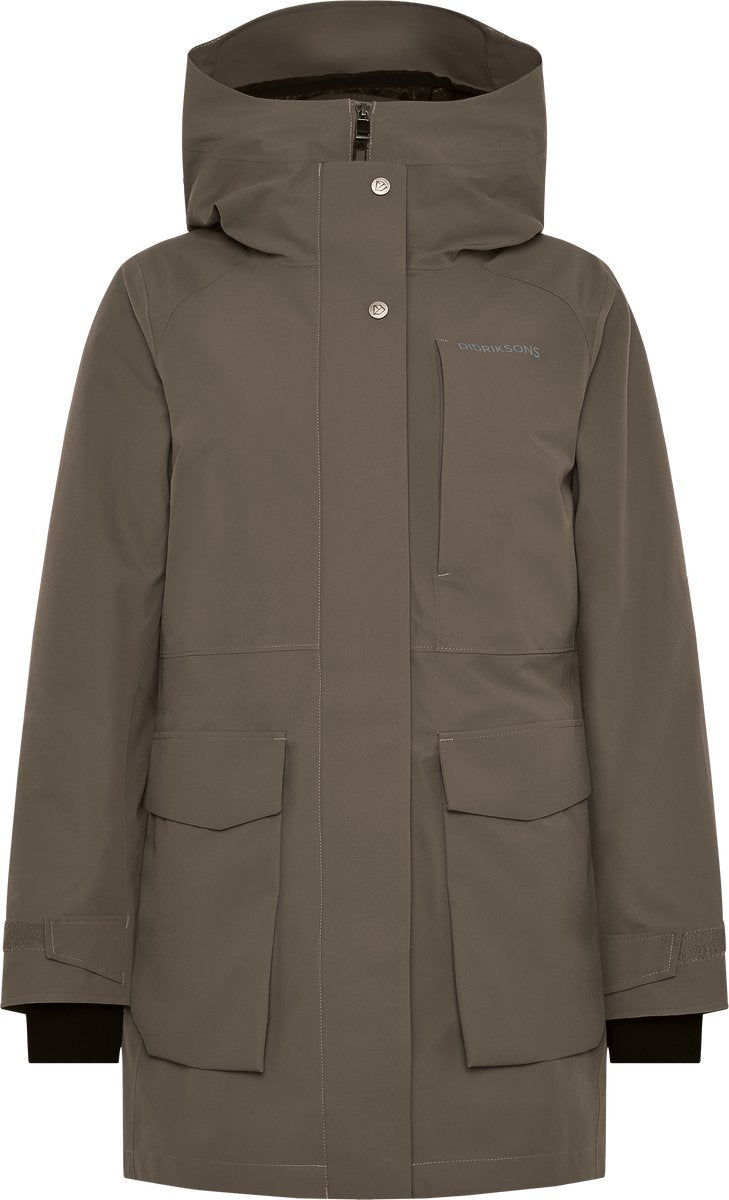 Didriksons harriet wns parka veste outdoor femme - marron moka