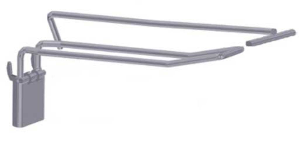 Crochet pliant pour rack sans marque double 20cm
