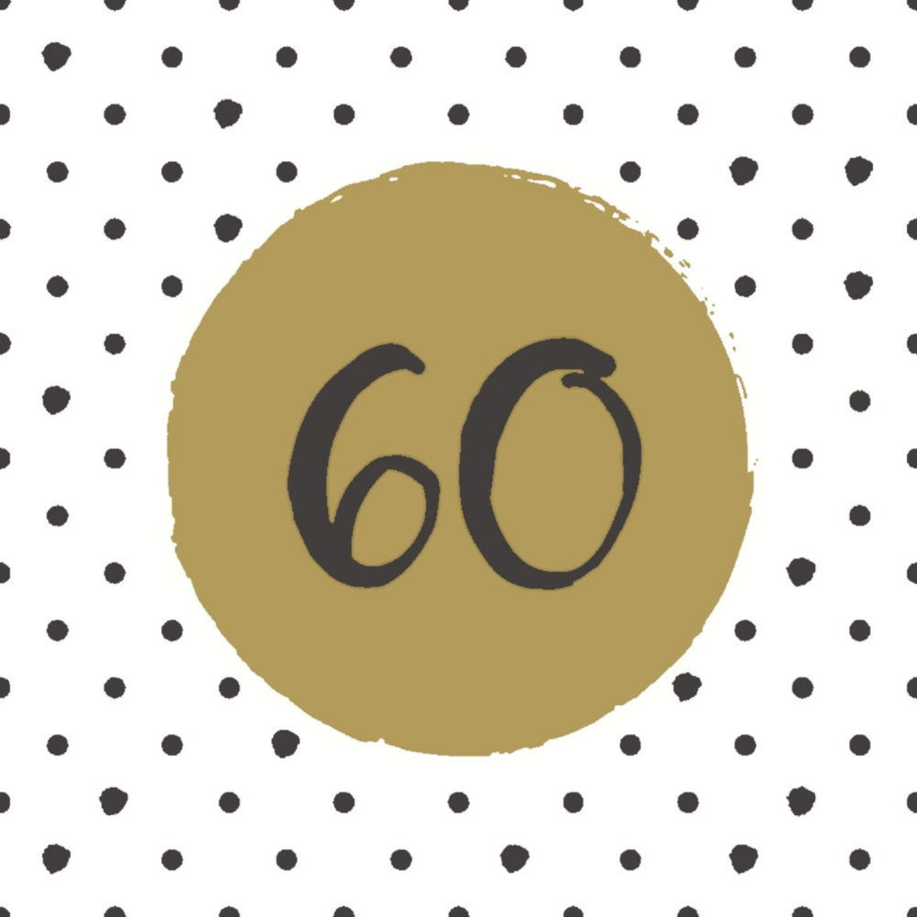Serviettes Duni 60e anniversaire 33x33 cm | 4 pièces