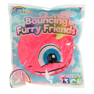 Peluche monstres poilus rebondissants 23 cm assortis | 6 pièces
