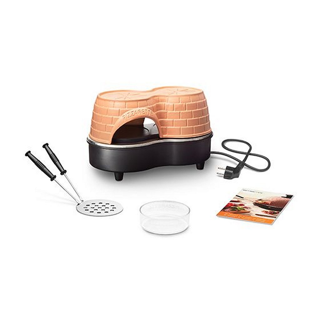 Emerio Emerio PO-122250 Pizzarette Duo + 2 Spatules Terre Cuite Noir