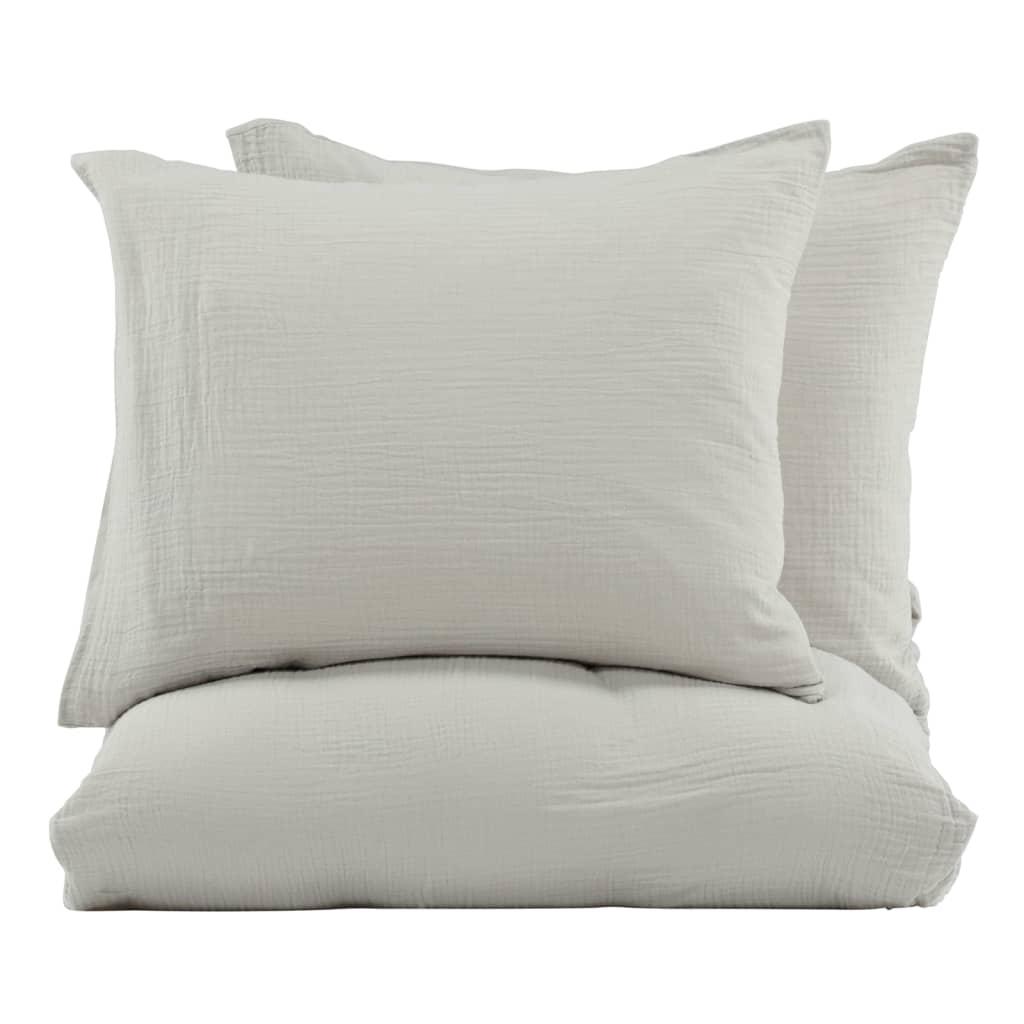 Couverture de couette à domicile de Venture Home Couvercle mila 220x240 cm coton gris clair
