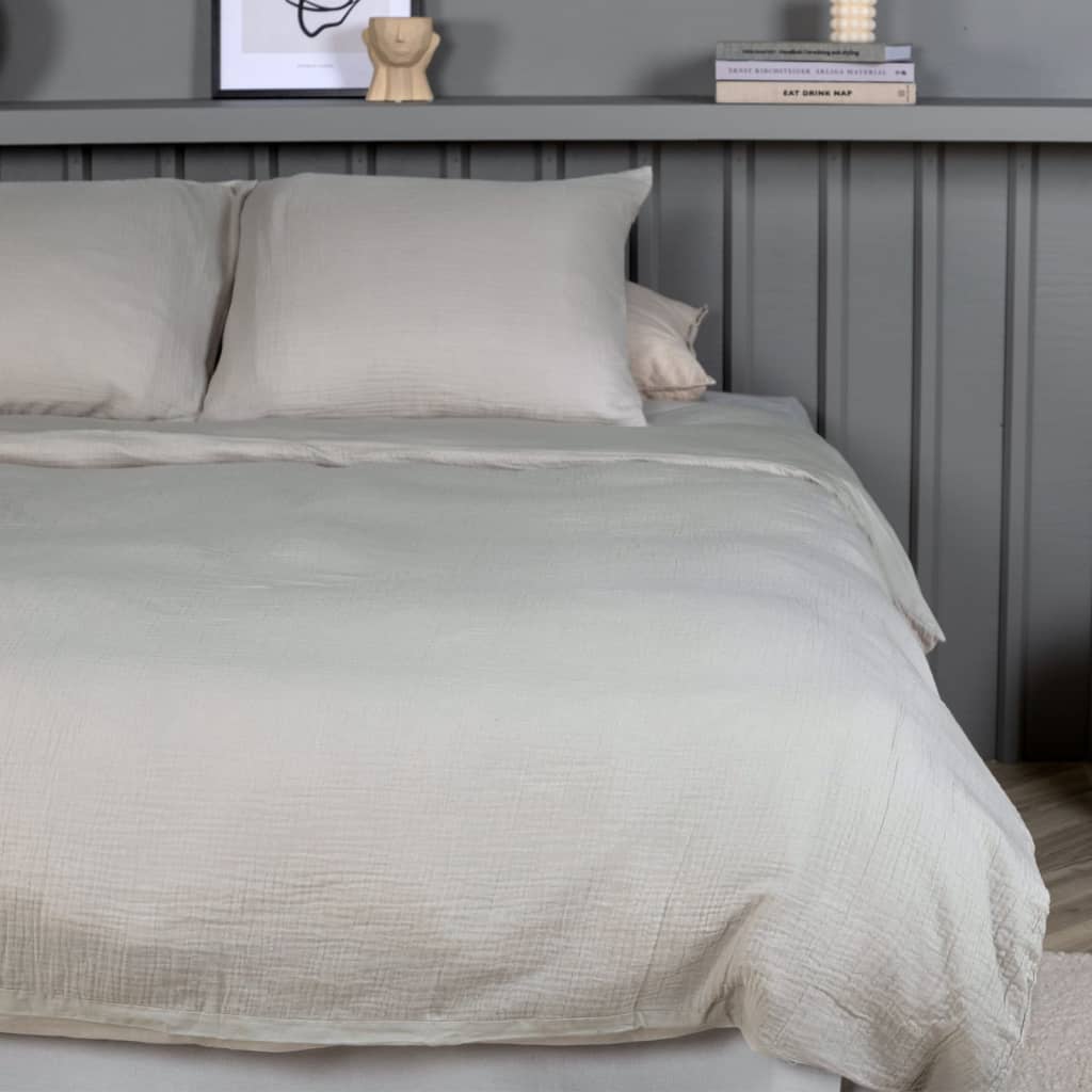 Couverture de couette à domicile de Venture Home Couvercle mila 220x240 cm coton gris clair