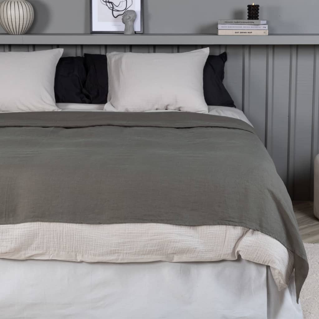 Venture maison Bedsprey Milo 260x260 cm Gray en polyester