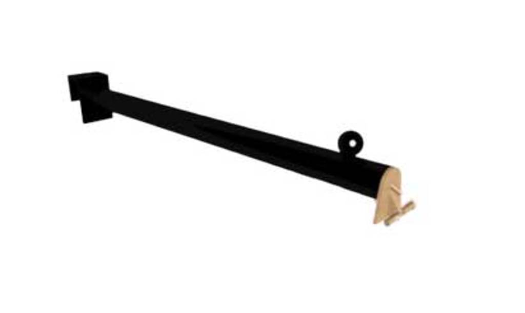 Sans marque rack prêt à porter crochet droit m plot 300mm ral9005