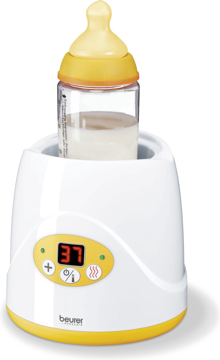 Chauffe-biberon et chauffe-plats pour bébé Beurer by 52 – chauffer et maintenir au chaud – affichage numérique de la température – affichage LED – convient aux pots de biberons courants – voyant lumineux – arrêt automatique – couvercle