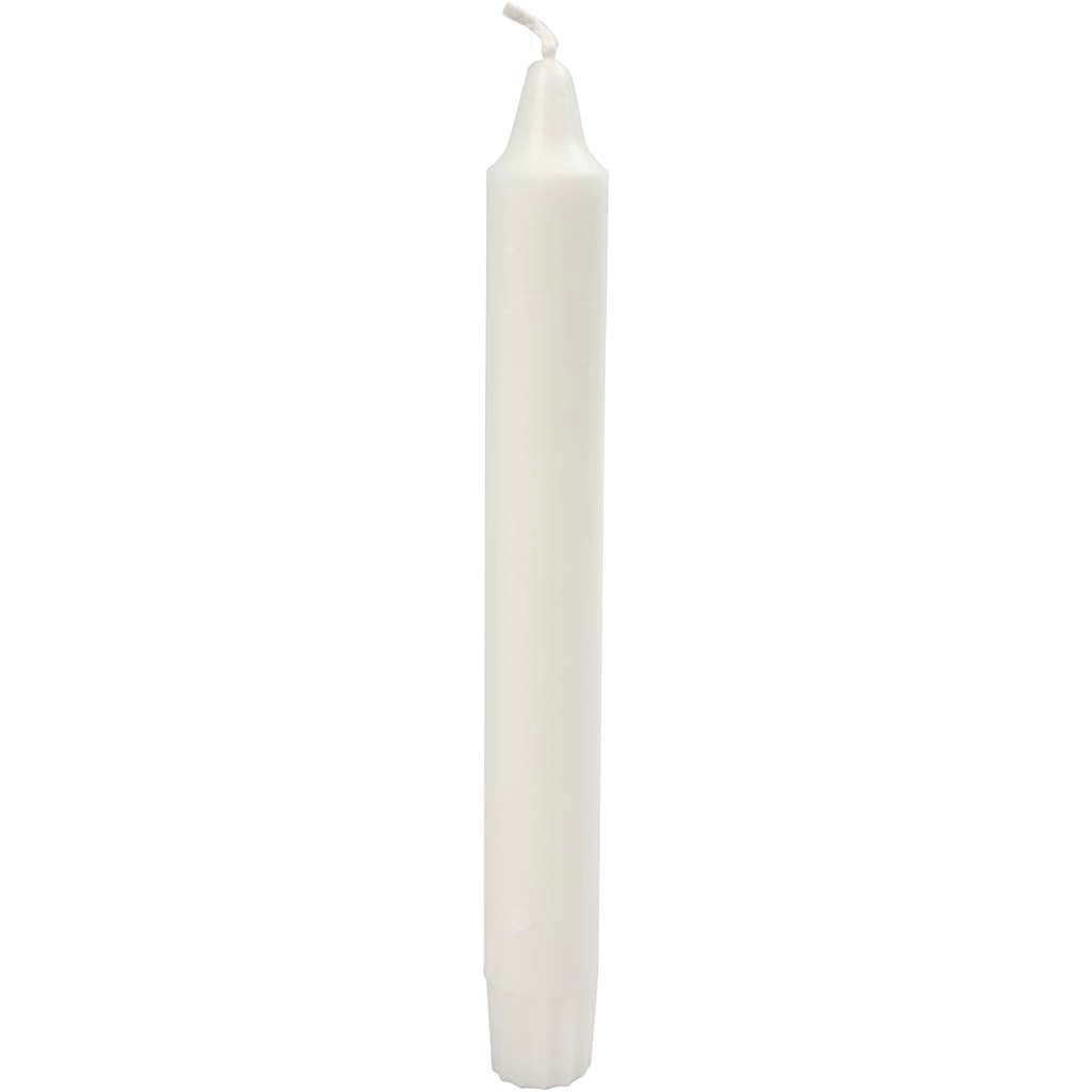 Bougies Creativ company, h: 20 cm, d 23 mm, blanches, 30 pièces 1 boîte