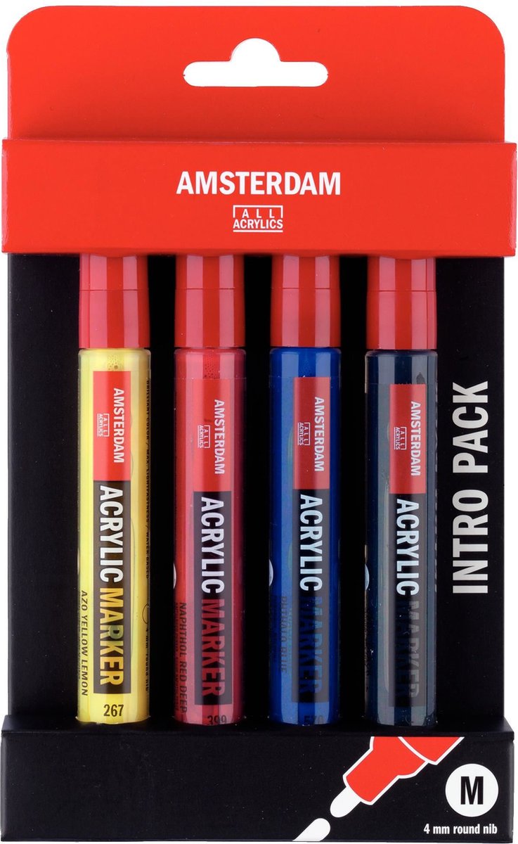 Ensemble de base de marqueurs acryliques Talens Amsterdam, 4 pcs.