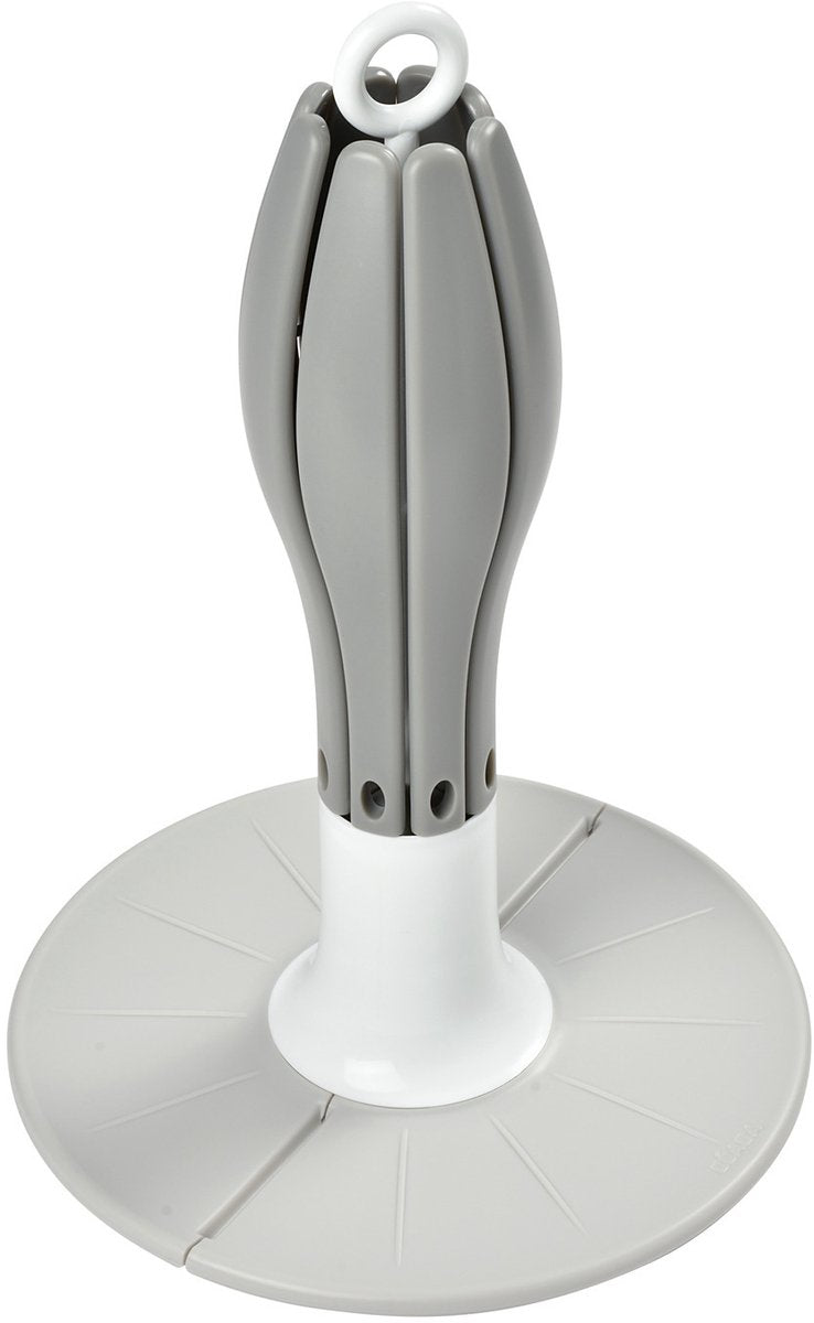 Béaba porte-biberon bébé - étendoir pliable - compact hygiénique - fleur - gris