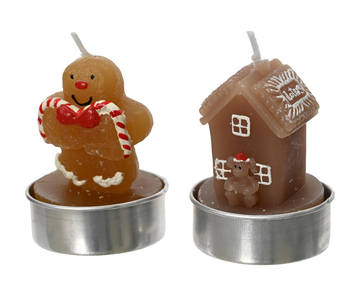 Decoris bougies chauffe-plat pain d'épices 5,5cm 4 pièces