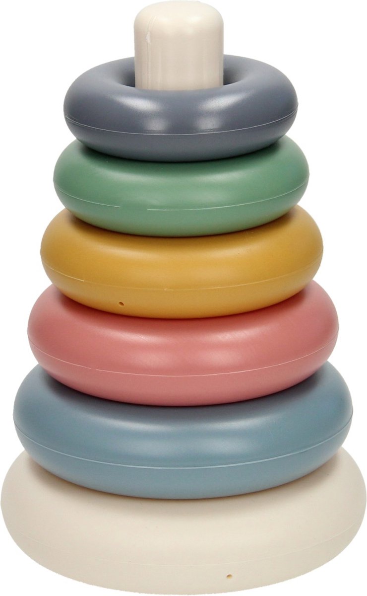 Cavallino Toys Stack Anneaux Couleurs pastel, 7dlg.