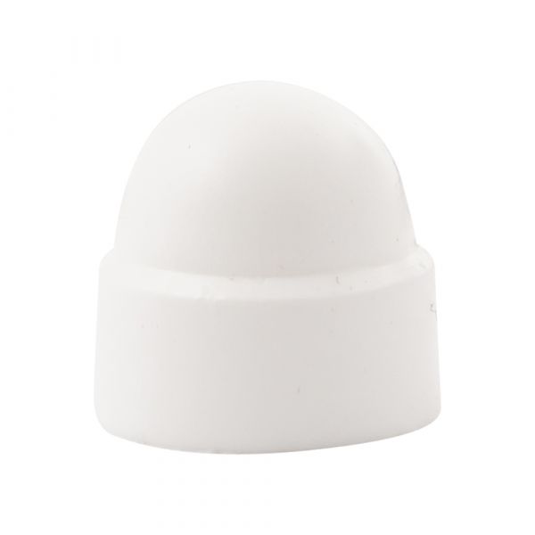 Écrou à capuchon m6 pot en plastique blanc 50 pcs.