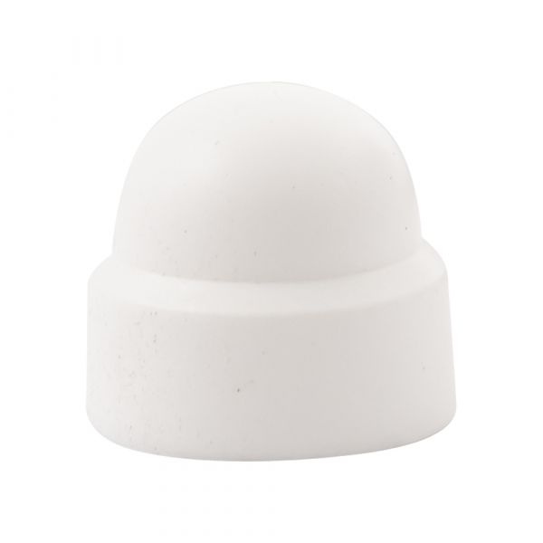 Écrou à capuchon m8 pot en plastique blanc 50 pcs.