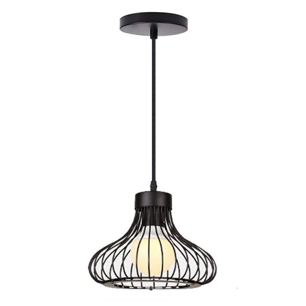 Homestyle pro mk013-b lampe suspendue industrielle 23x20 cm métal noir