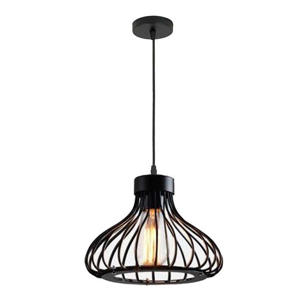 Homestyle pro mk109-bb lampe suspendue industrielle 22x18 cm métal noir