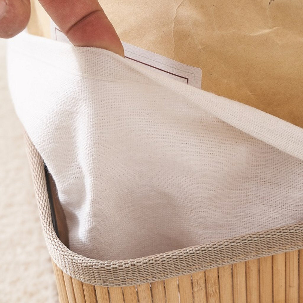Homestyle Pro Paniers de rangement en bambou Homestyle 3 pièces blanc naturel
