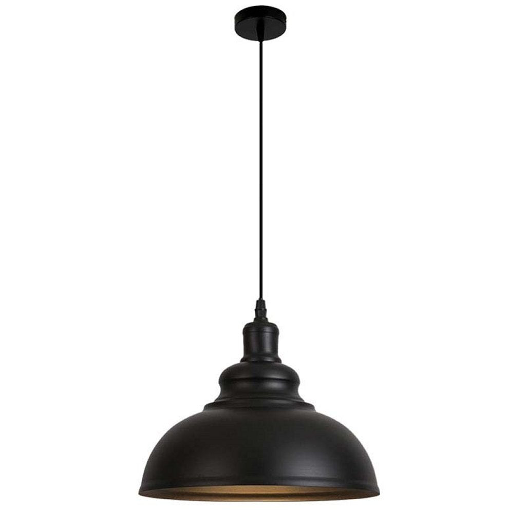 Homestyle pro mk104-bb lampe à suspension industrielle 40x30 cm métal doré noir