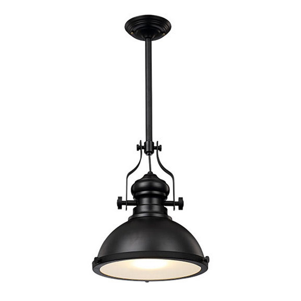 Homestyle pro mk102-wb lampe suspendue industrielle 32x35 cm métal noir et blanc