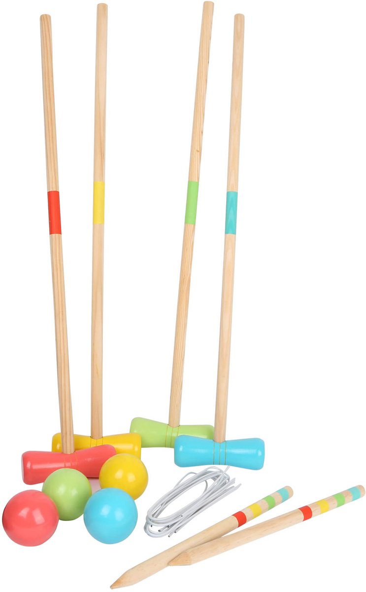 Small foot - croquet en bois côté extérieur, 20 pcs.