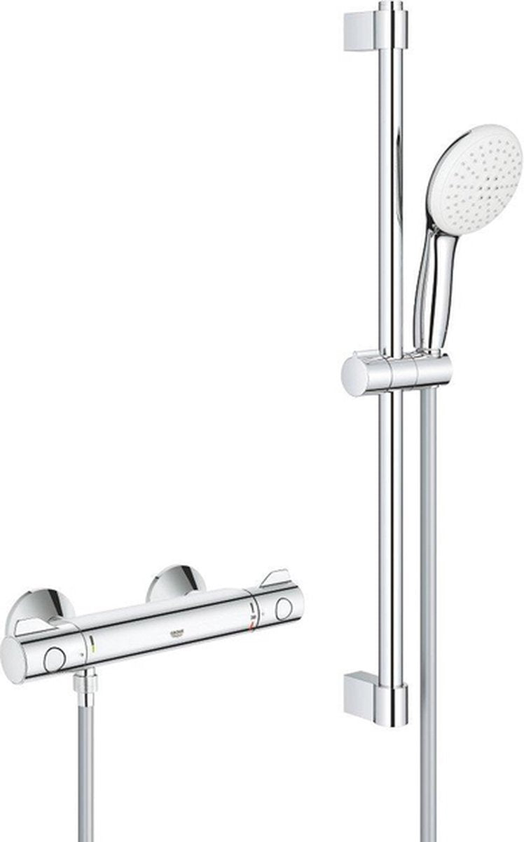 Grohe Grohtherm 800 set confort 150mm avec raccords 60cm chromé