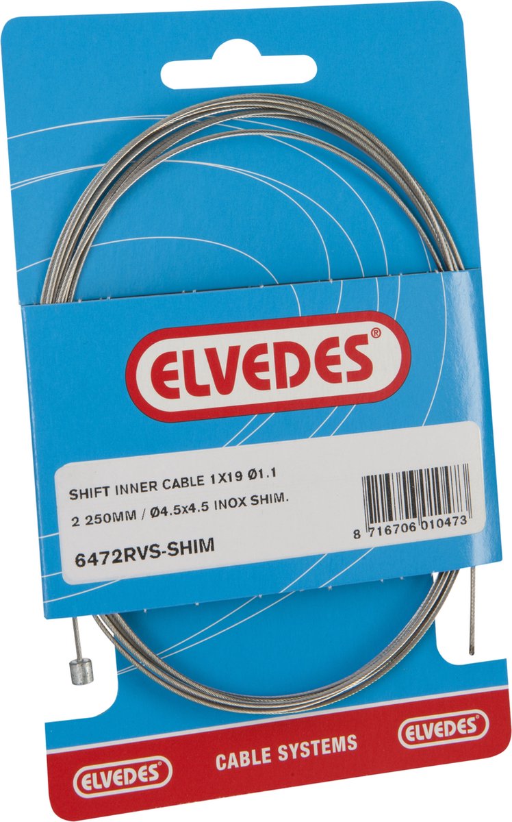 Shimano de câble crétable 2,25 m 1,1 mm 6472 argent