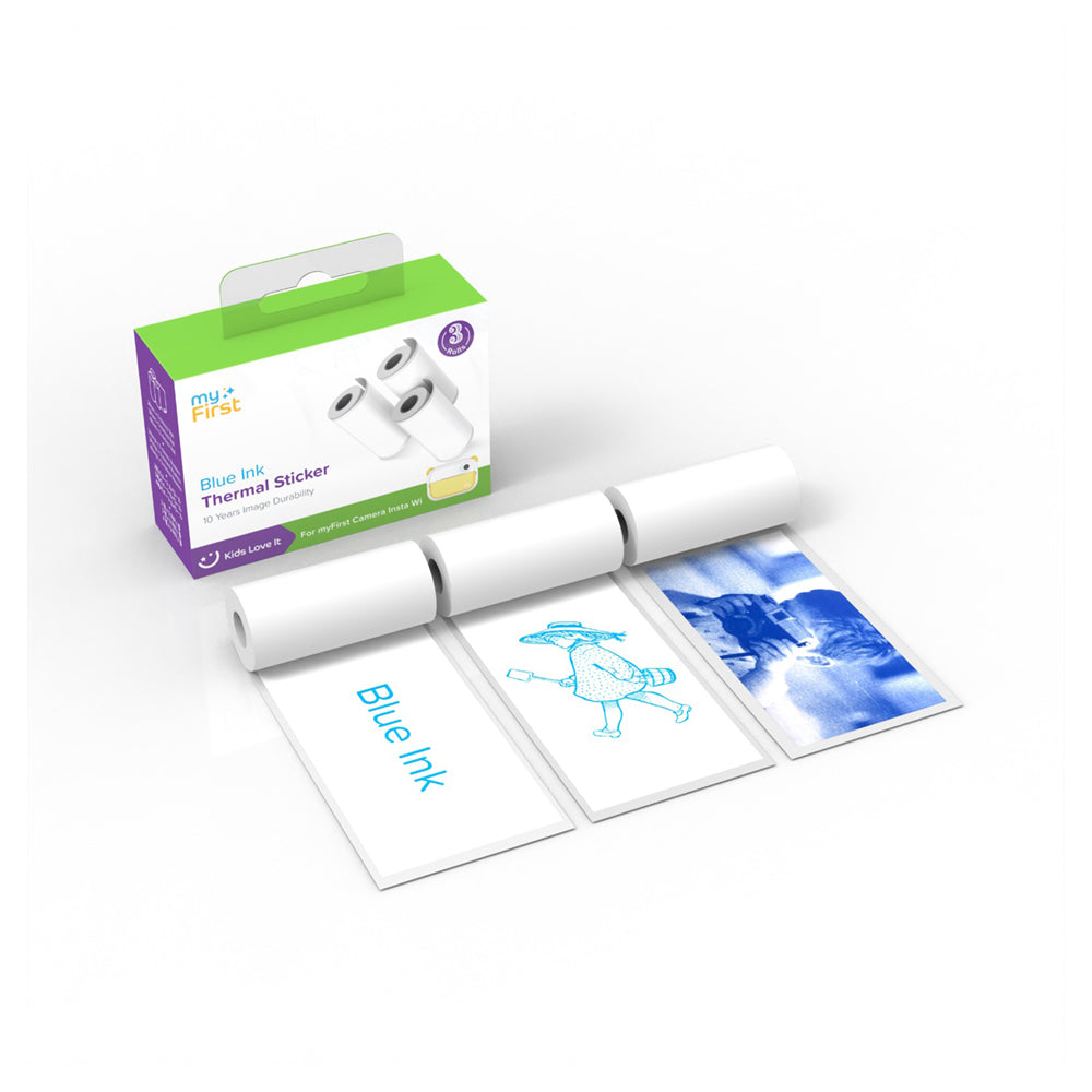 Autocollant thermique Myfirst blanc, encre bleue