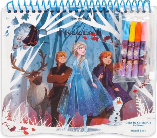 Van der Doelen Disney Frozen2 livre de coloriage avec modèle et autocollants, 5 parties