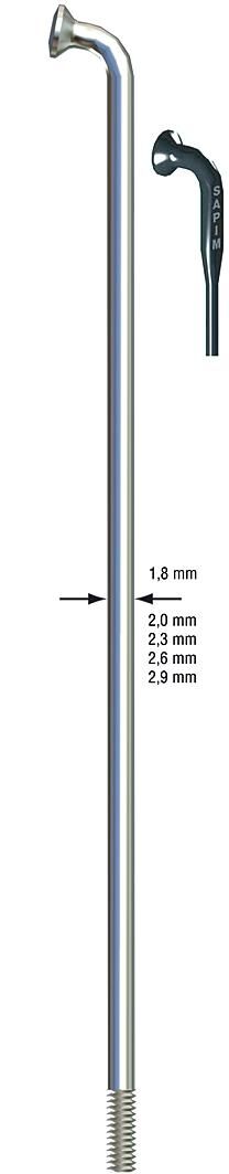 Sapim chef de rayon chef de rayon inox 2x184mm b