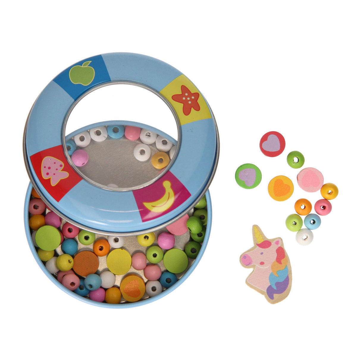 Ensemble de perles licorne en bois
