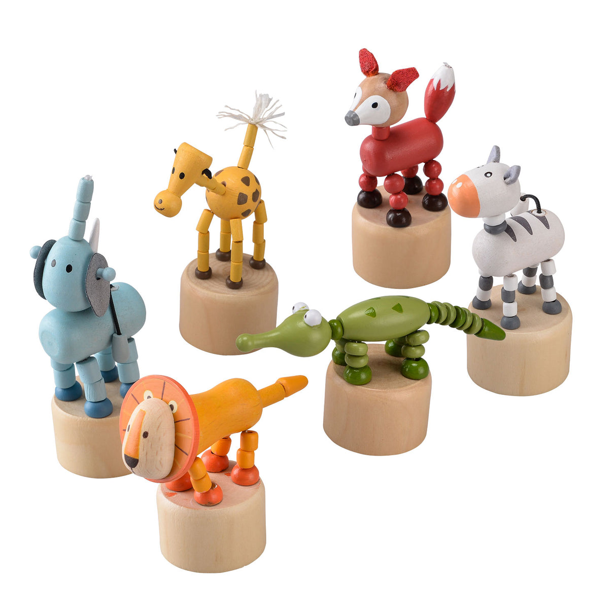 Figurines d'animaux imprimées en bois