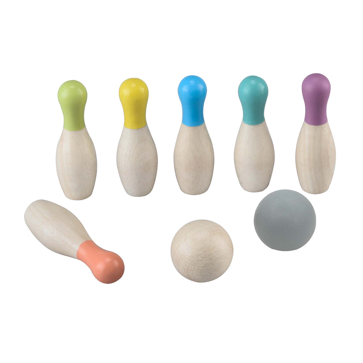 Jeu de quilles pour enfants en bois - lumineux
