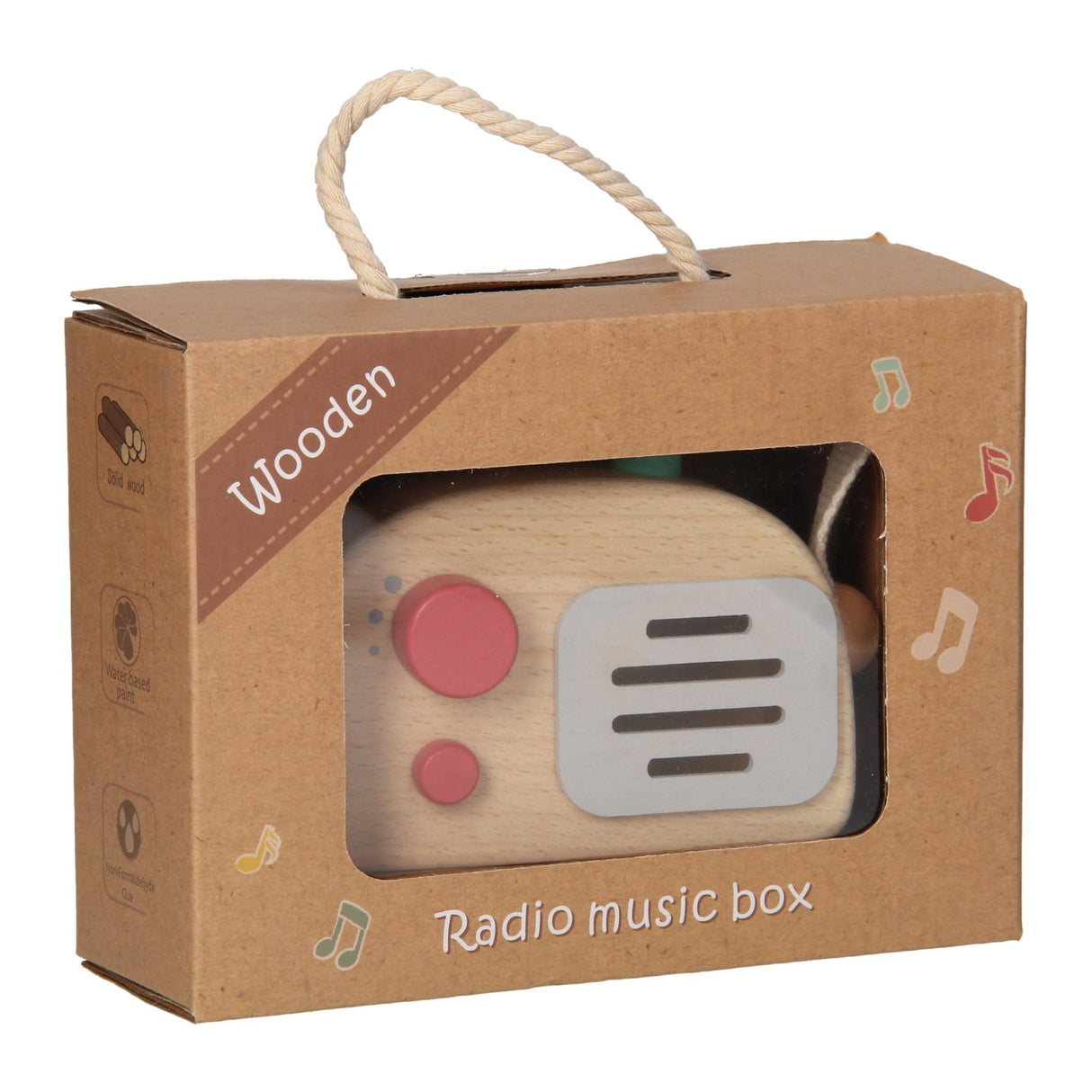 Radio en bois - blanc