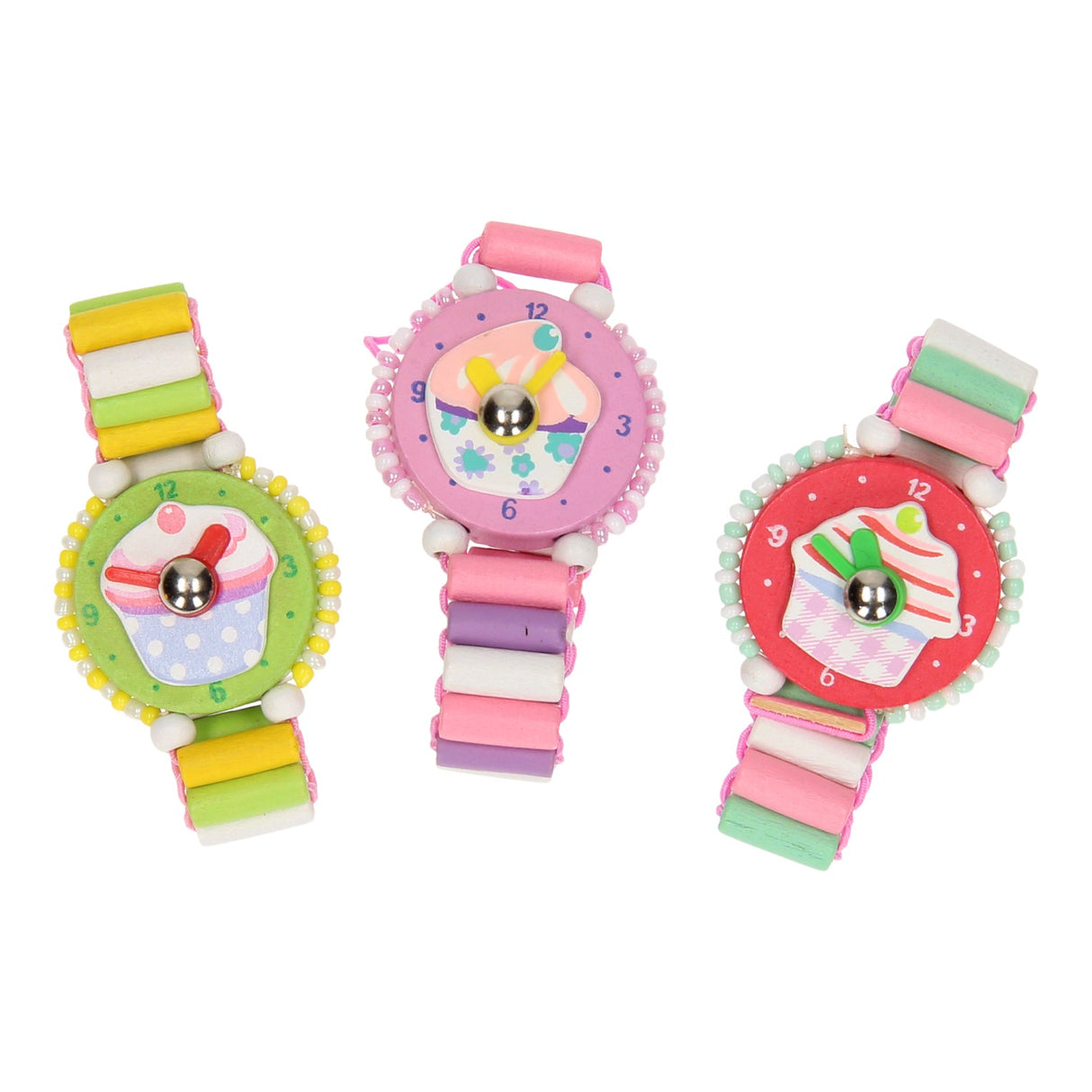 Cupcake montre en bois