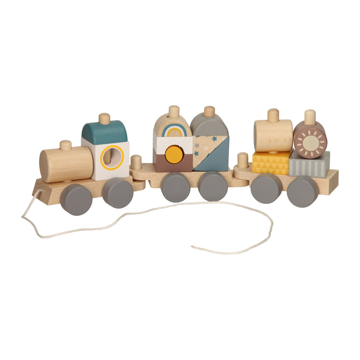 Train d'empilage et de traction en bois