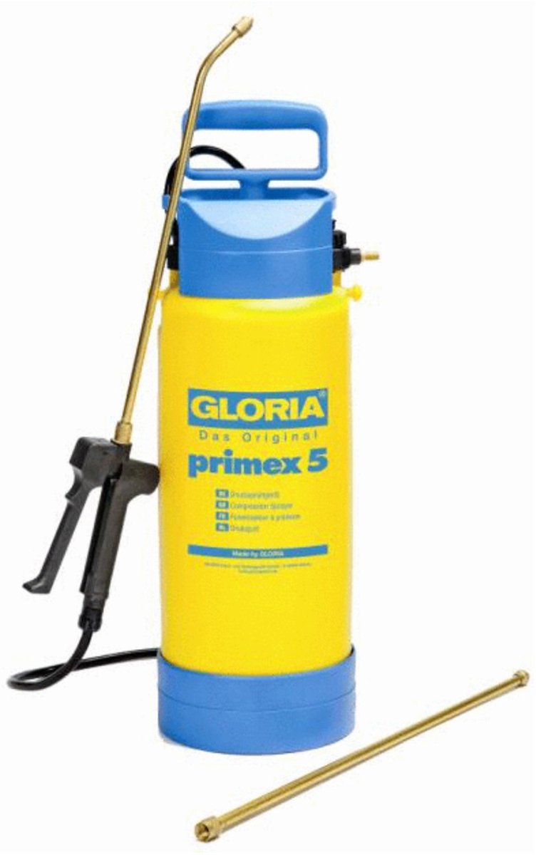 Pulvérisateur à pression Gloria primex 5 - pulvérisateurs à pression à dos - 41x36x55,5 cm 5 l jaune bleu taille 5