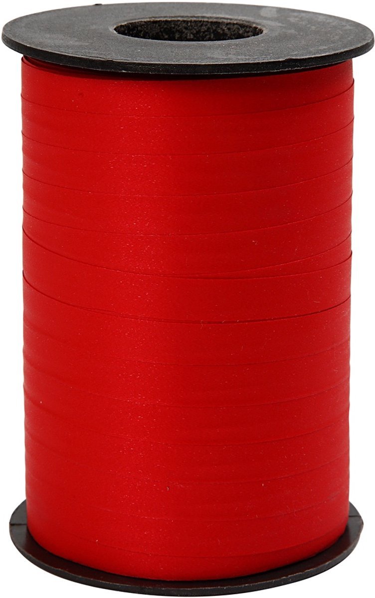 Ruban cadeau d'entreprise Creativ, l: 10 mm, rouge, mat, 250 m