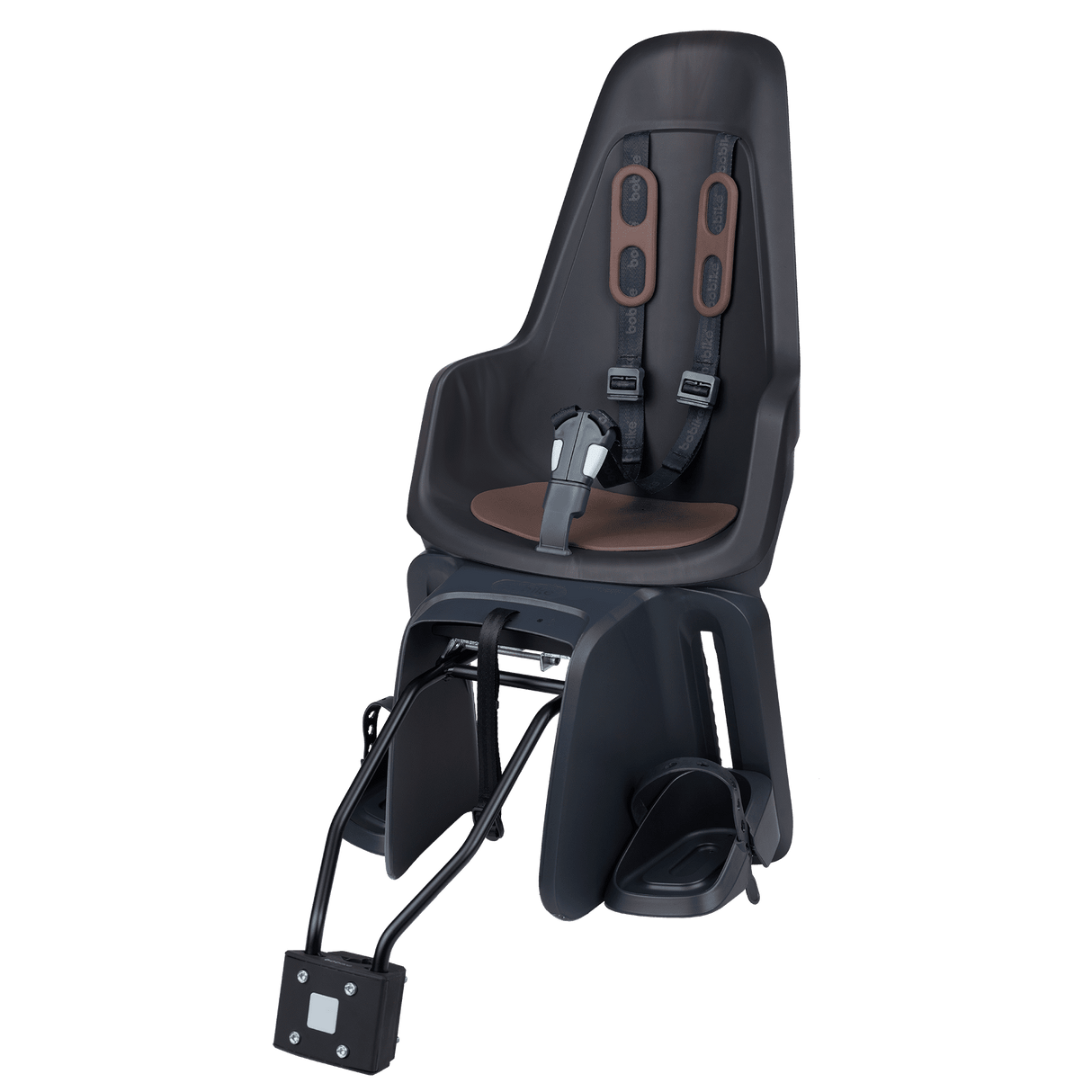 Bobike Siège enfant derrière One avec cadre et fixation porte-bébé noir marron