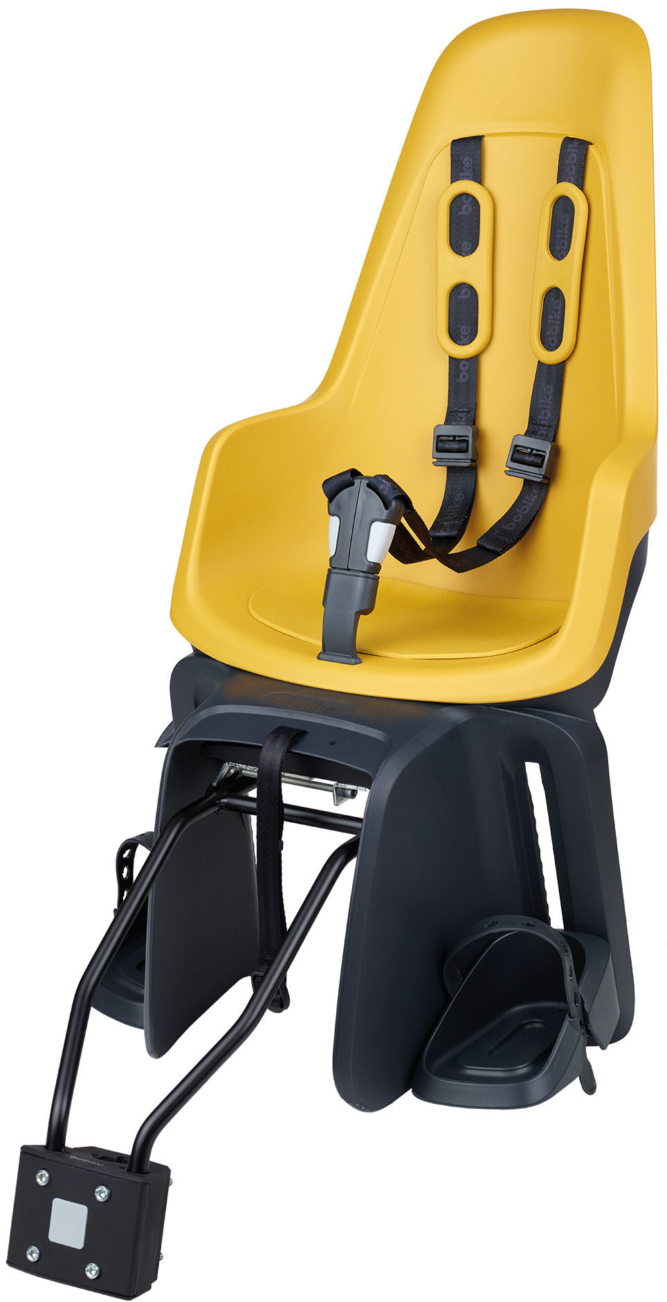 Bobike Child siège derrière un maxi 1p avec confirmation de cadre puissant moutarde