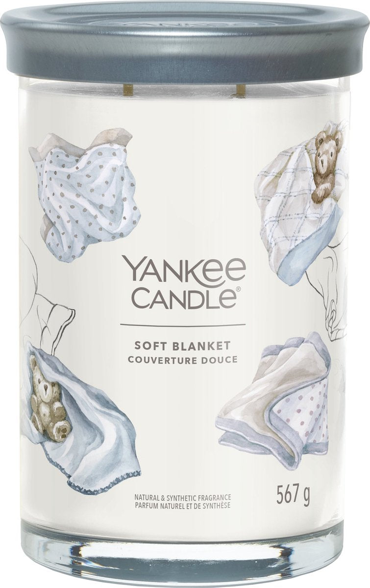 Bougie Yankee - bougie parfumée à couverture douce et grand gobelet - 100 heures de combustion - deux mèches