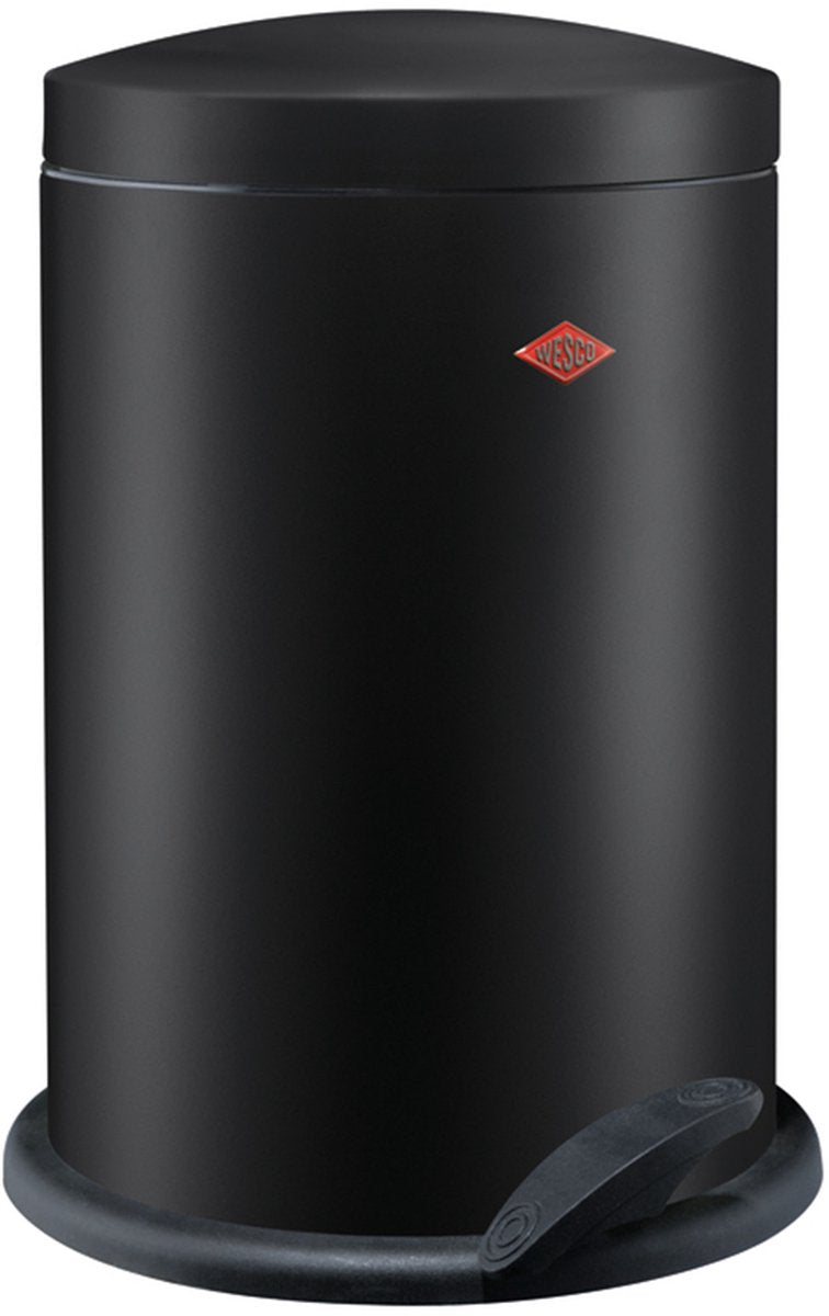 Poubelle Wesco 116 (alpha) | poubelle à pédale | 13 litres | métal - noir mat | poubelle - fabriquée en Allemagne