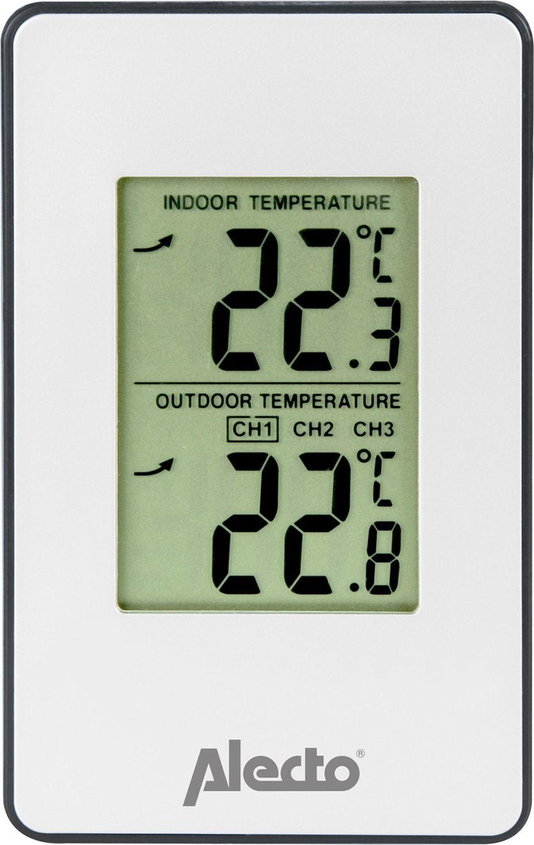 Alecto ws-1050 - station météo professionnelle avec capteur extérieur sans fil - blanc noir