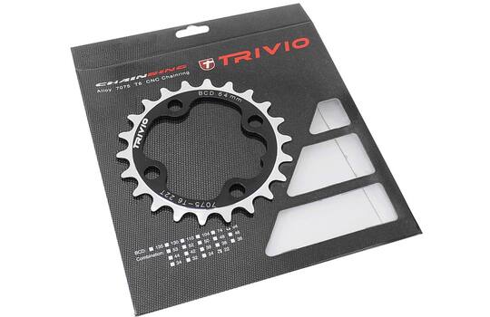 Trivio - Plateau VTT 22 dents. 9 10 vitesses 64 bcd 4 bras