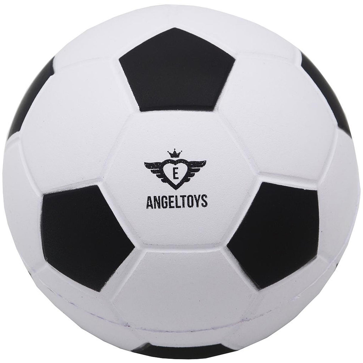 Ballon de football Engelhart en mousse souple ø12,5cm noir et blanc