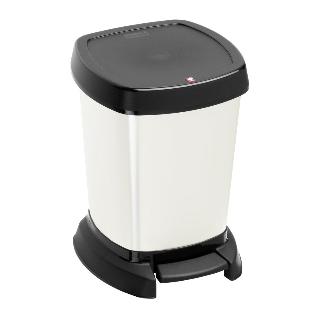 Poubelle à pédale Rotho paso 6l blanc