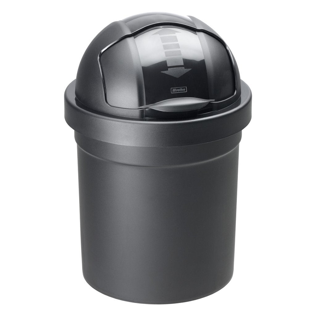 Rotho roll bob poubelle 10l noir